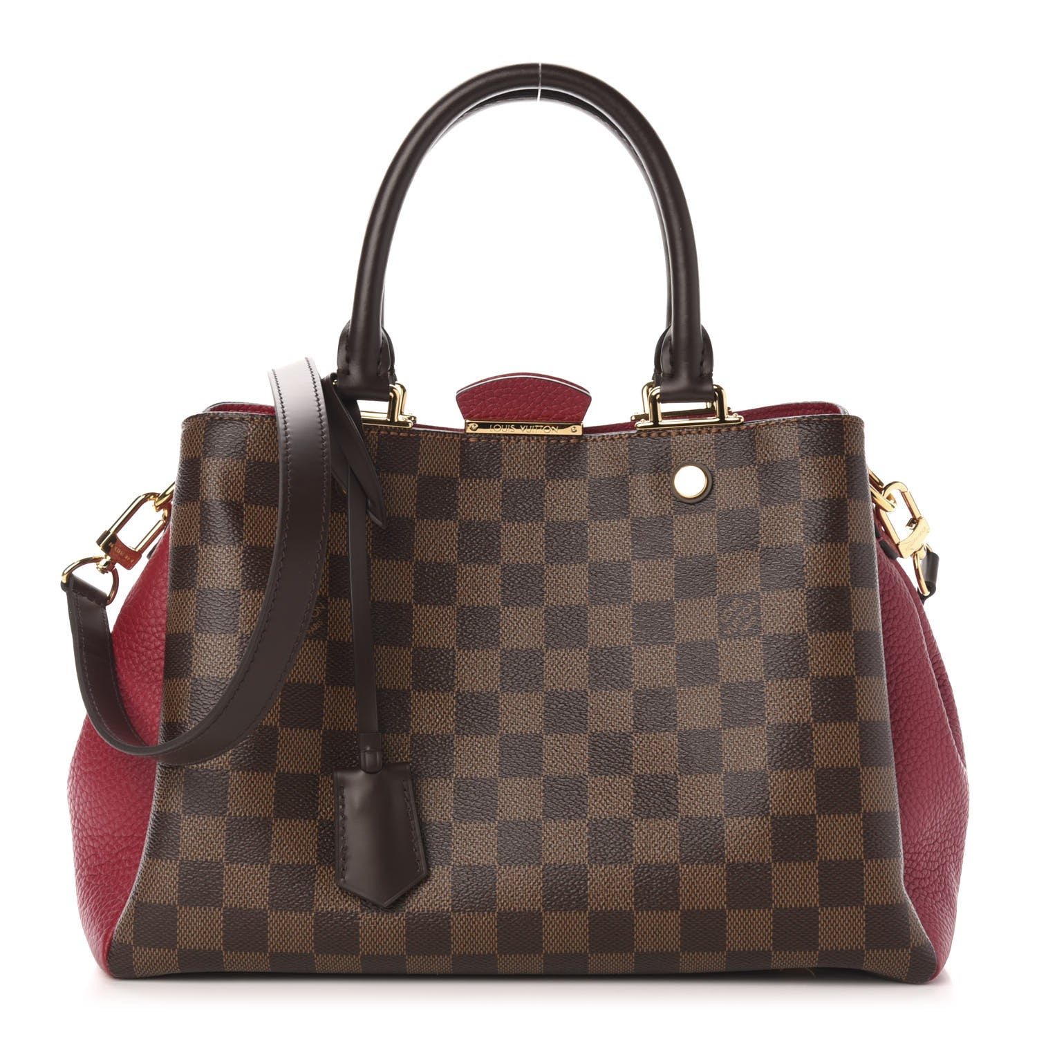 Louis Vuitton Damier Ebene Cuir Taurillon Brittany Bordeaux 1 of 10