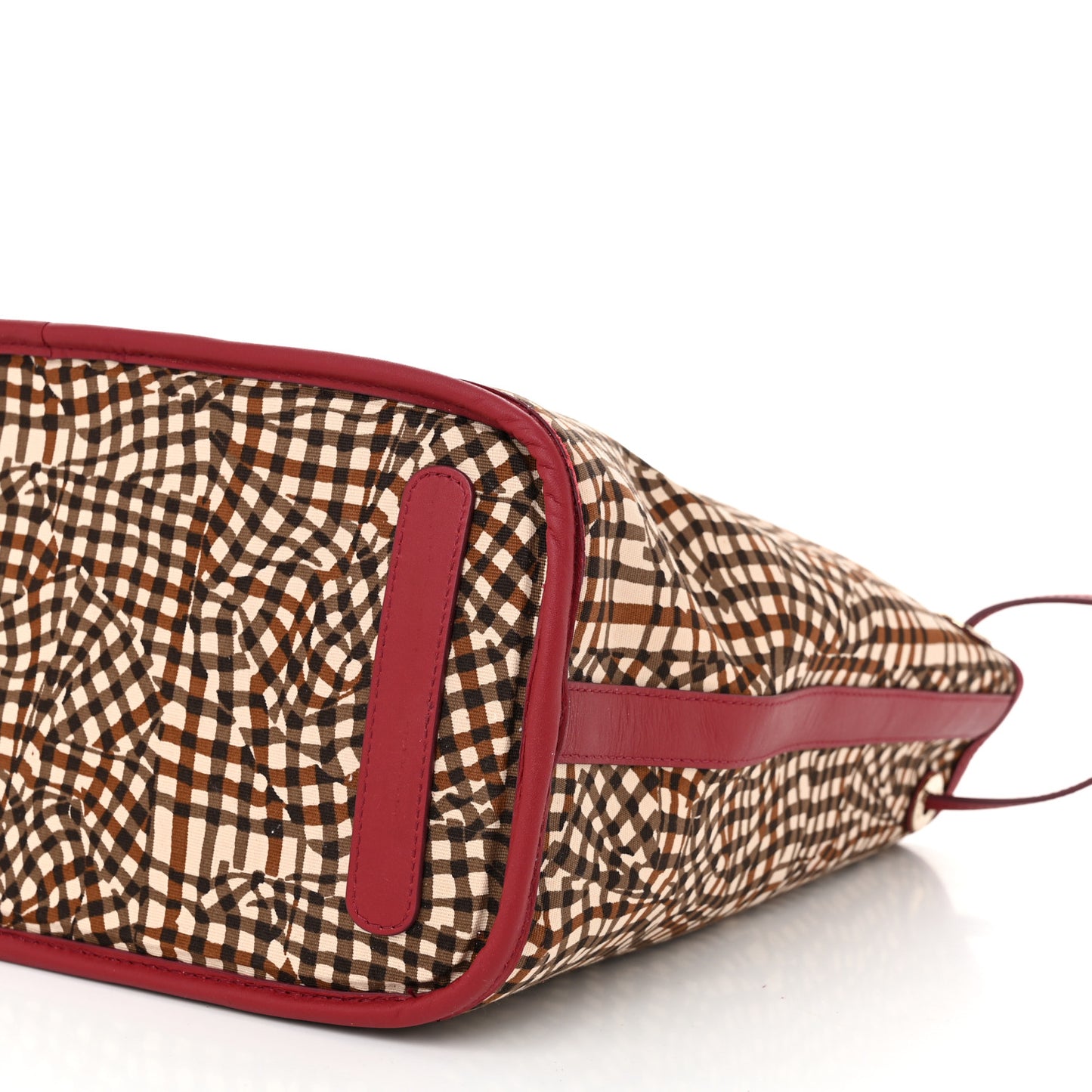 Visetos Medium Liz Reversible Shopper Tote Beige Ruby Red