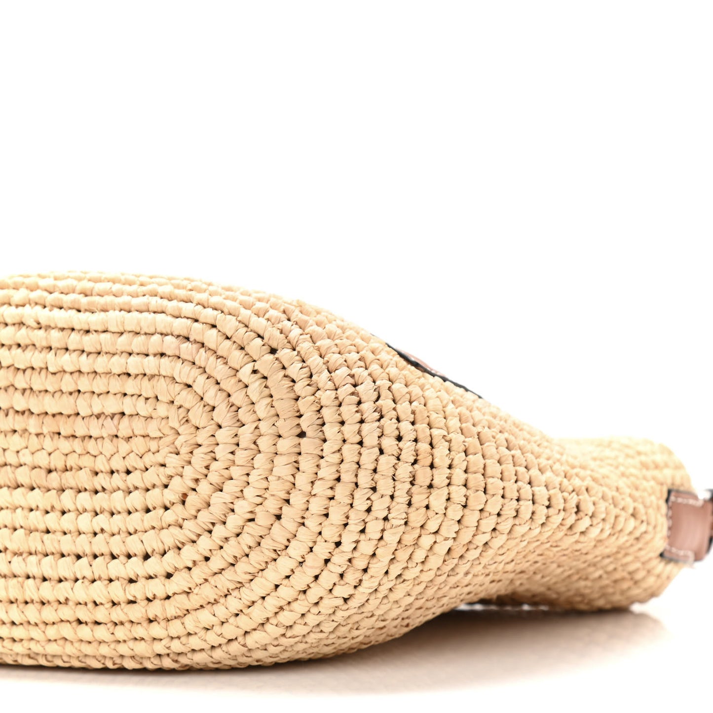 Calfskin Raffia Paulas Ibiza Pochette Bag Natural Tan