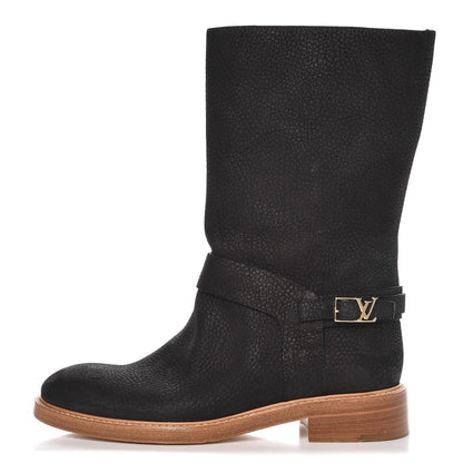 Louis Vuitton Nubuck Adventure Half Boots 39 Black 1 of 8
