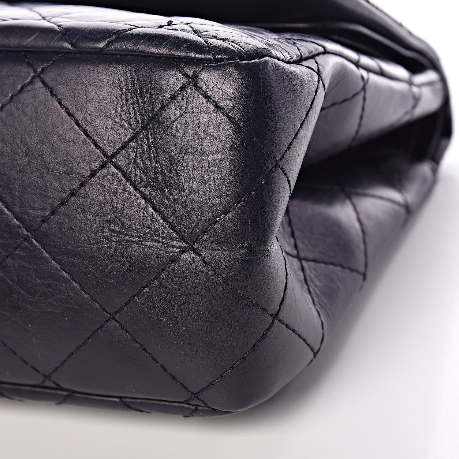 Chanel Aged Calfskin Quilted 2.55 Reissue 227 Flap Navy Blue 11 of 11