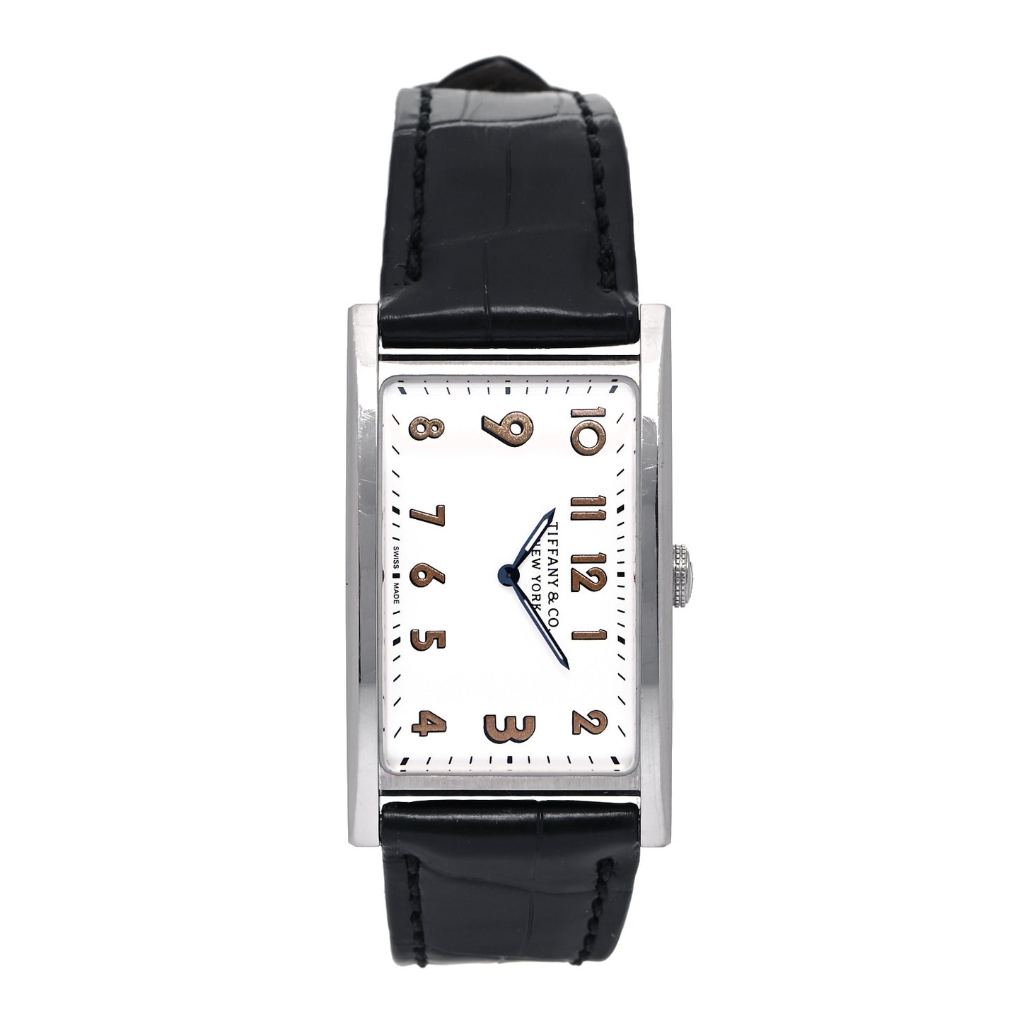 Stainless Steel Alligator 25mm East West Quartz Watch