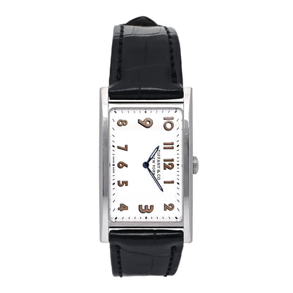 Tiffany Stainless Steel Alligator 25mm East West Quartz Watch 1 of 7