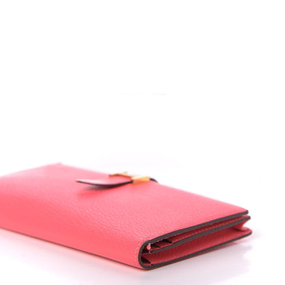 Hermes Chevre Mysore Bearn Gusset Wallet Rose Azalee 9 of 13
