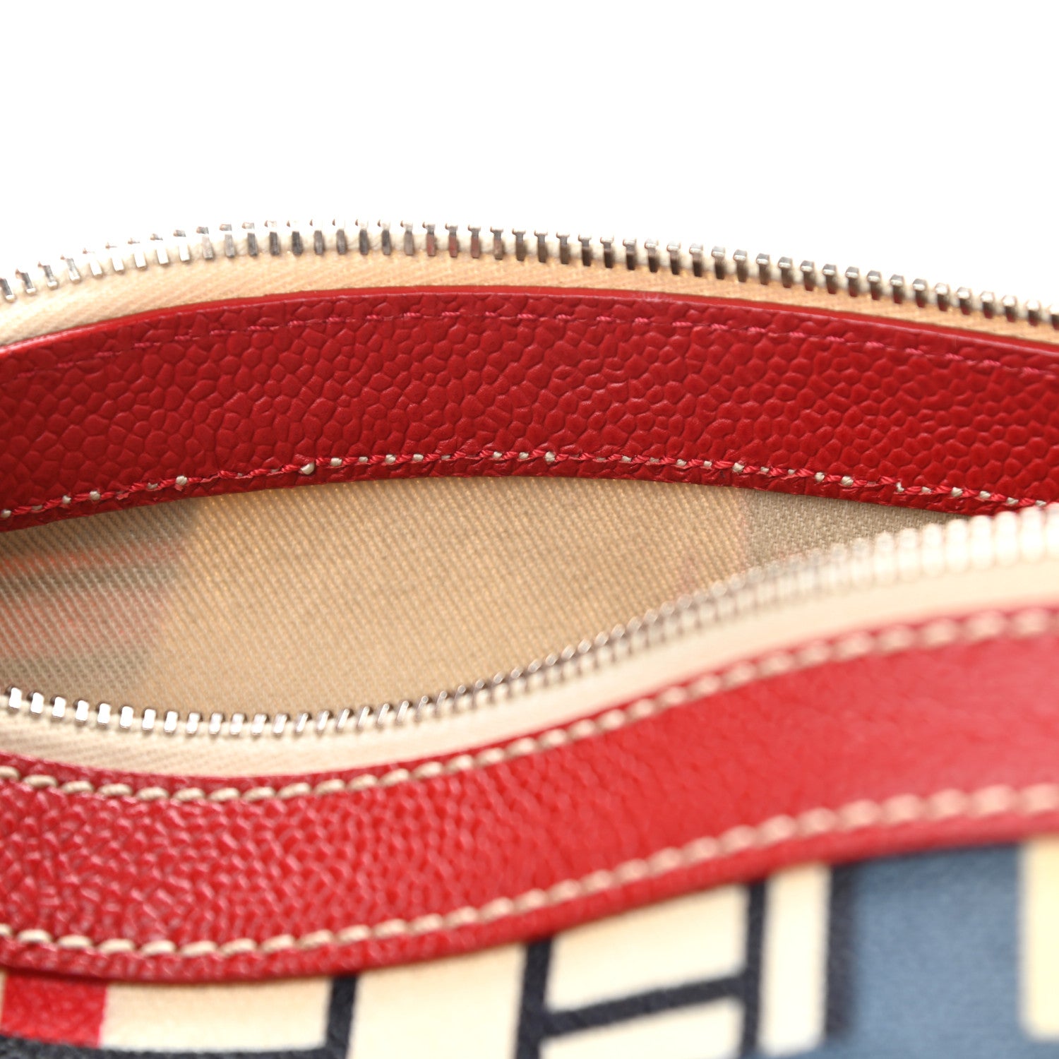 Chanel Coated Canvas Le Train Boston Bag Red 10 of 17