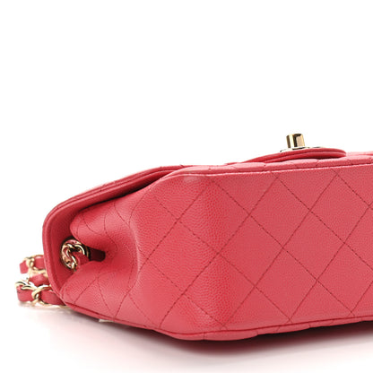 Chanel Caviar Quilted Mini Square Flap Pink 9 of 11