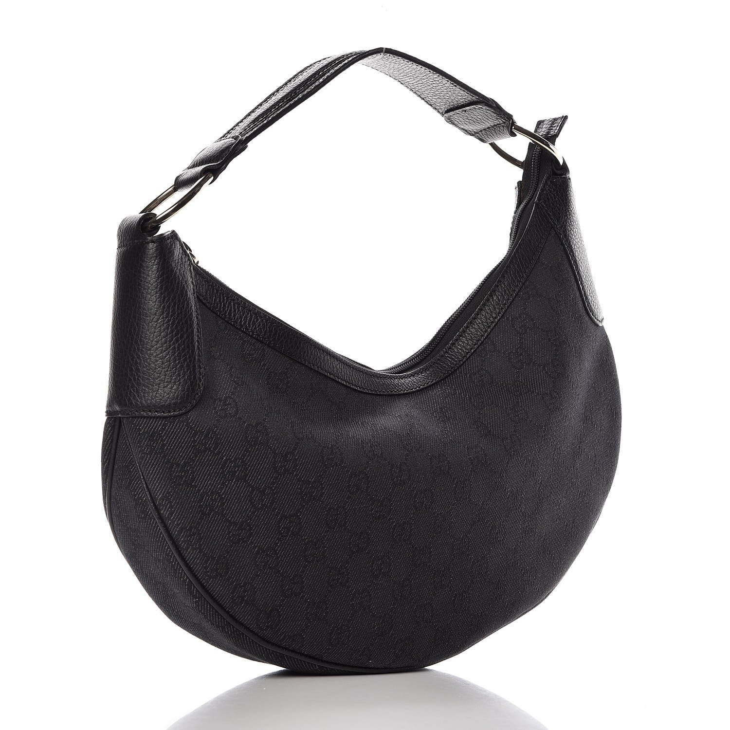 Gucci Monogram Half Moon Hobo Black 3 of 7
