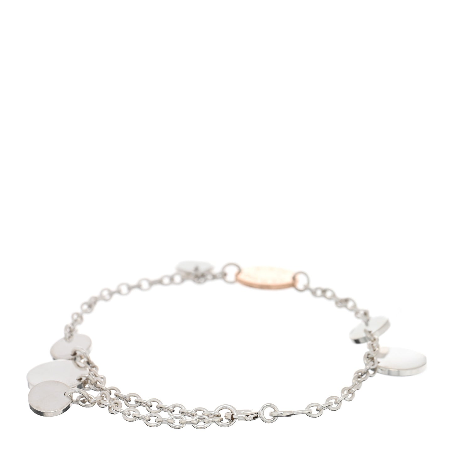 Sterling Silver 18K Rose Gold PM Ex-Libris Bracelet ST