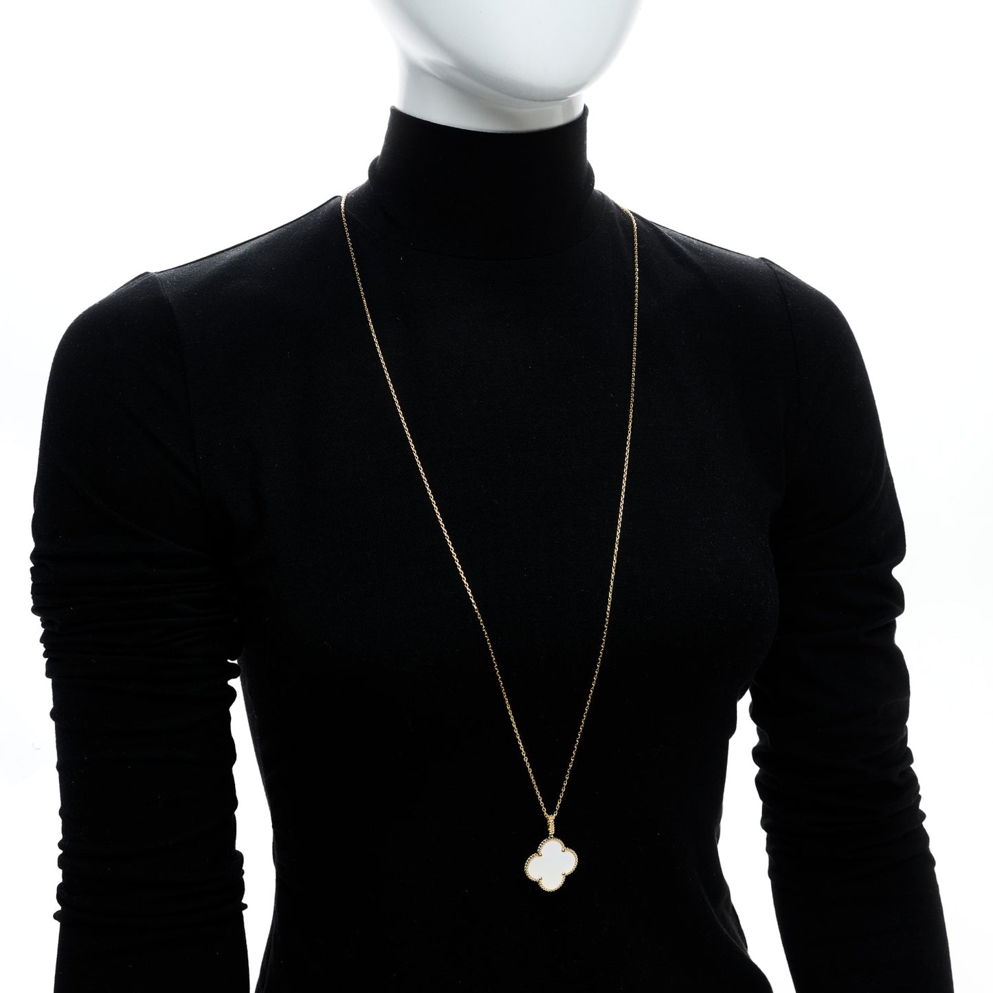 18K Yellow Gold Mother of Pearl Magic Alhambra Long Necklace