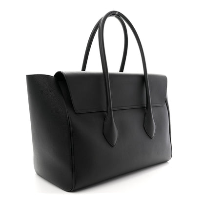 Salvatore Ferragamo Hammered Calfskin XL East West Tote Bag Black 3 of 10