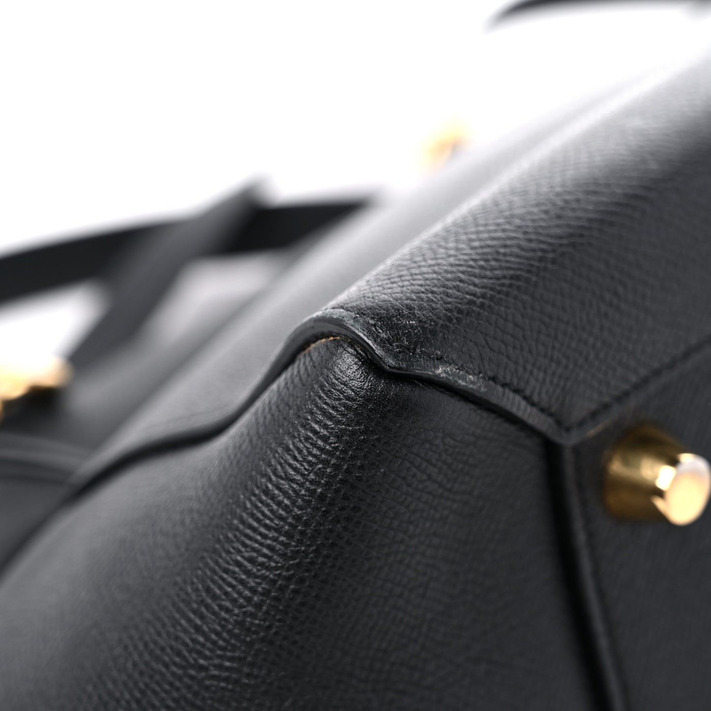 Grained Calfskin Micro Belt Bag Black