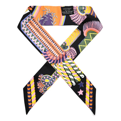 Hermes Silk Epaulettes De Gala Twilly Black Multicolor 1 of 5