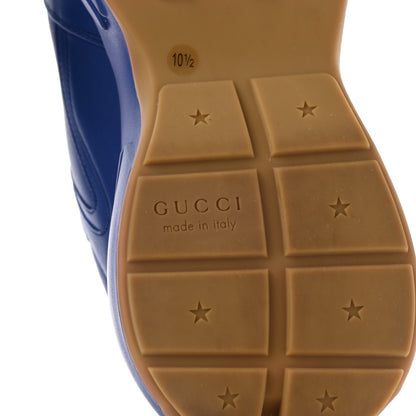 Gucci X MLB Calfskin NY Yankees Mens Rhyton Sneakers 10.5 Electric Blue 6 of 18
