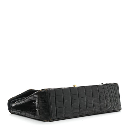 Chanel Shiny Crocodile Medium Double Flap Black 4 of 17