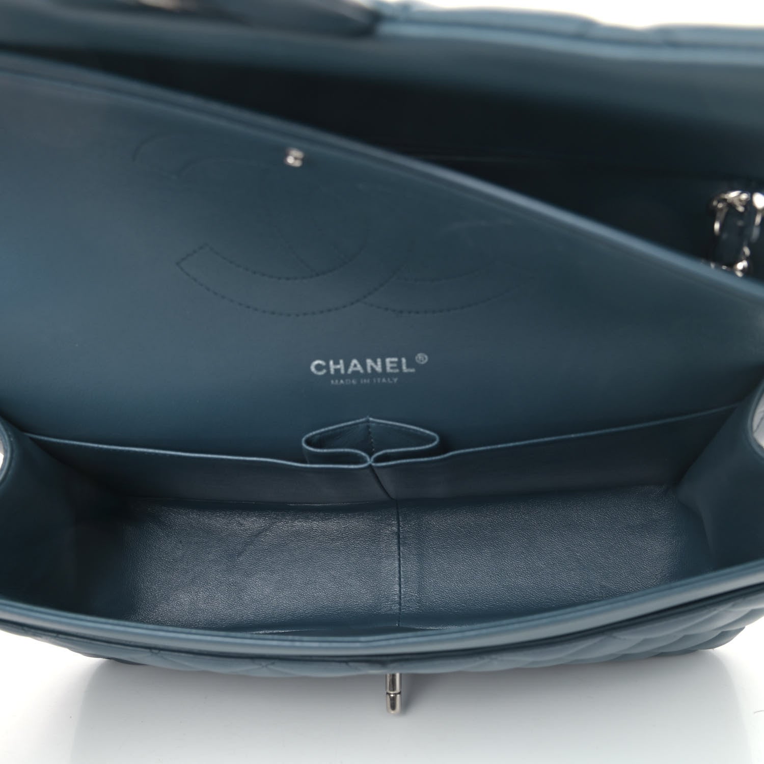 Chanel Lambskin Quilted Jumbo Double Flap Turquoise 3 of 10