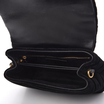 Saint Laurent Velvet Y Quilted Monogram Toy Loulou Chain Satchel French Black 5 of 10
