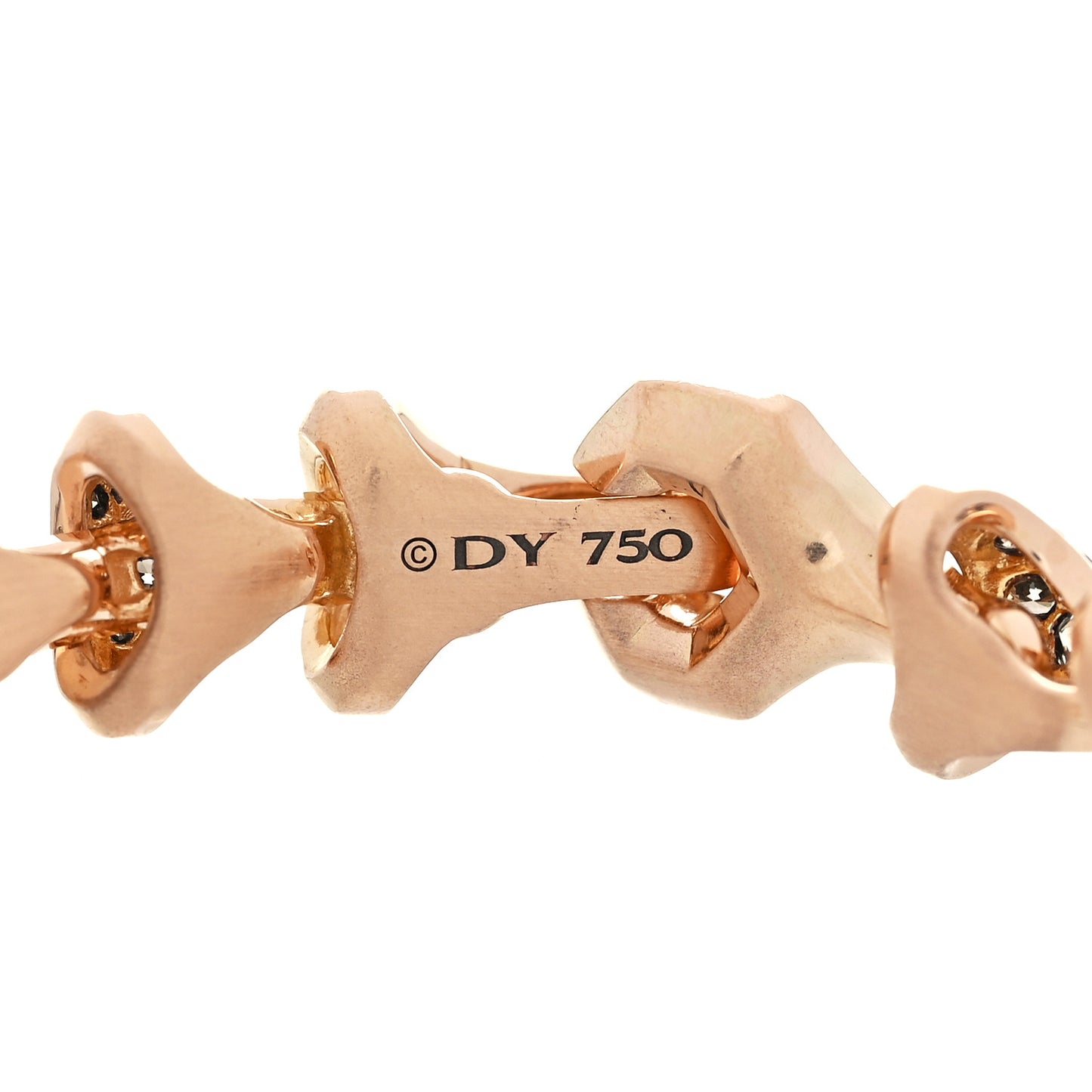 18K Rose Gold Cognac Diamond Armory Link Bracelet