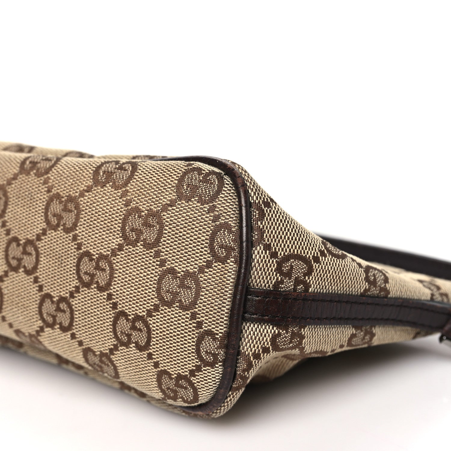 Gucci Monogram Web Boat Pochette Brown 10 of 12