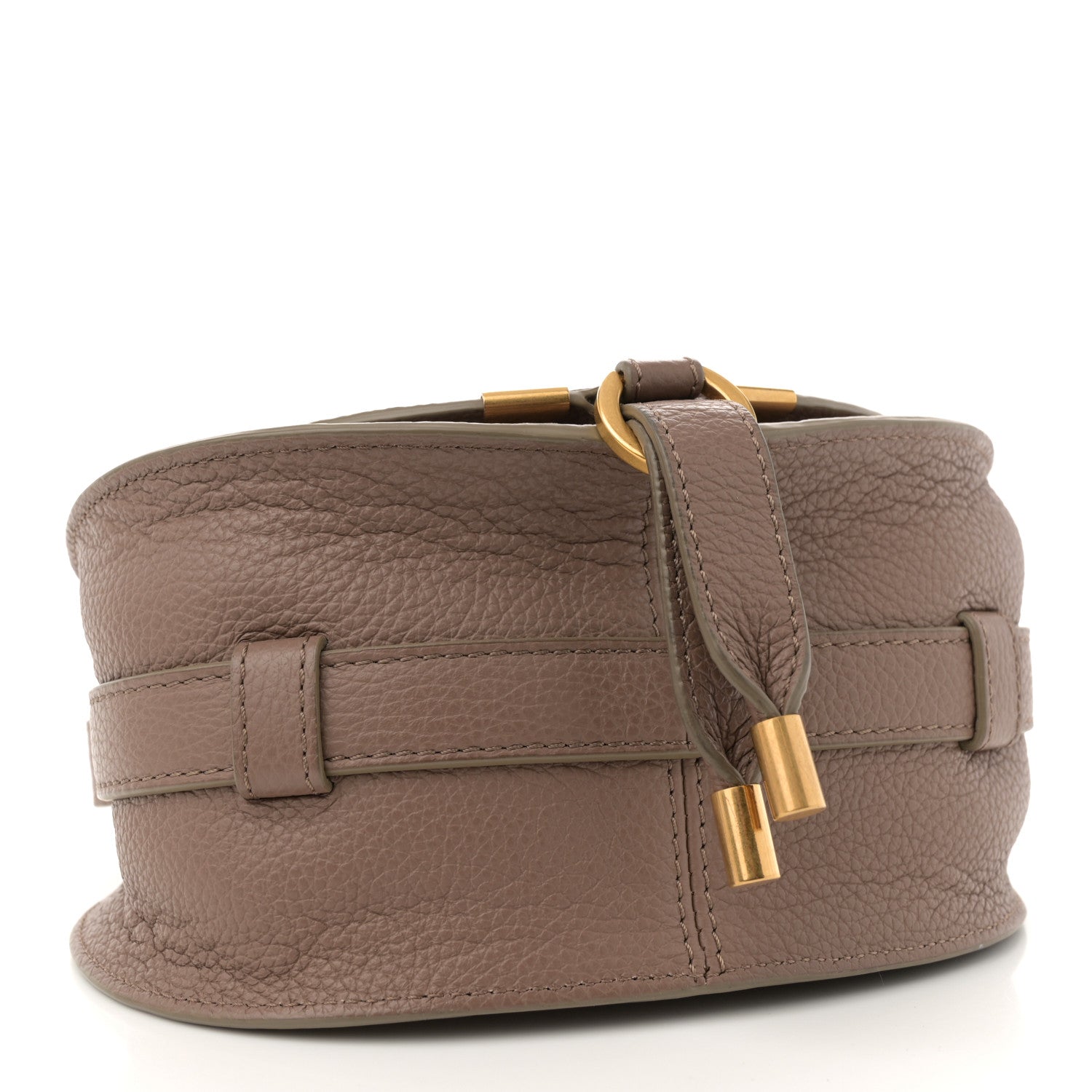Chloe Calfskin Mini Marcie Round Crossbody Bag Nut 4 of 11