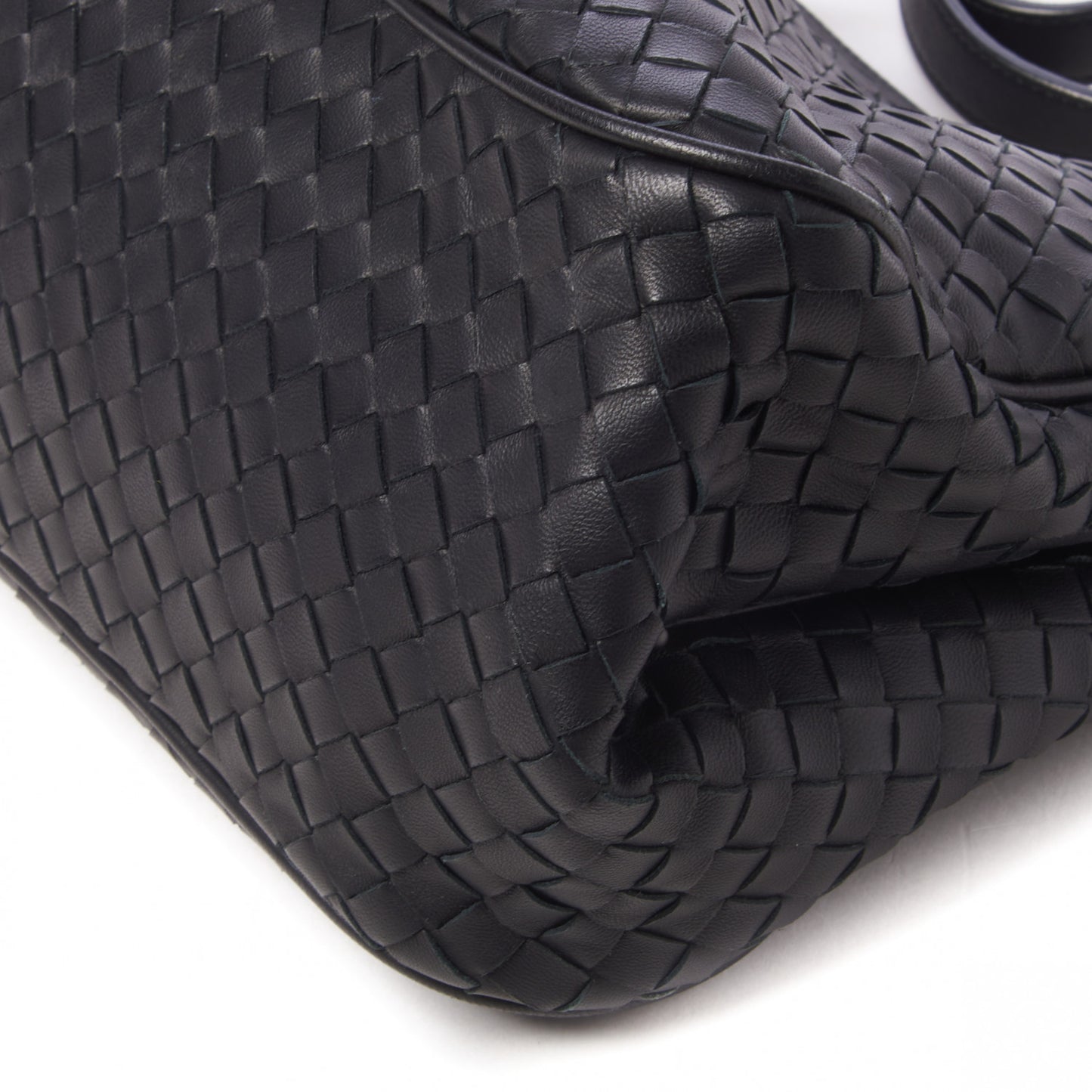 Nappa Intrecciato Shoulder Bag Black