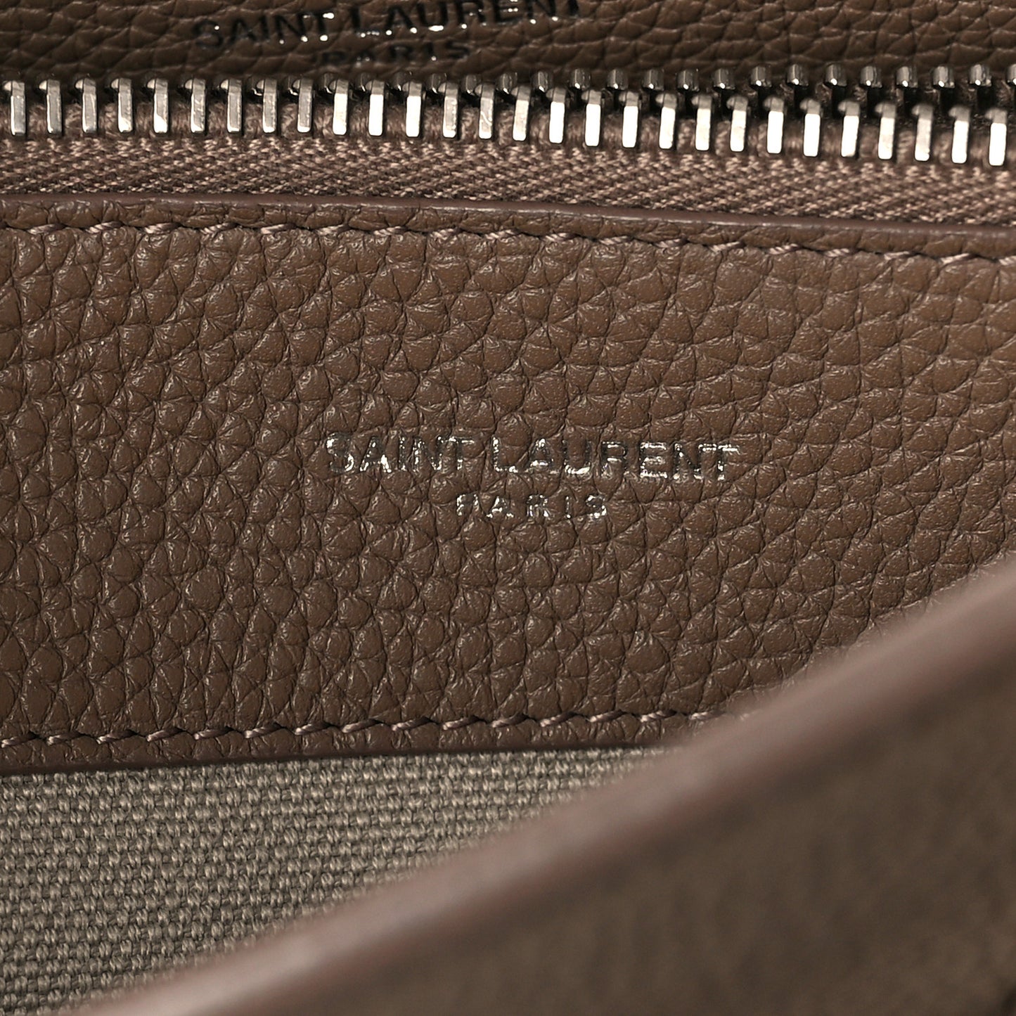 Grained Calfskin Baby Sac De Jour Souple Taupe