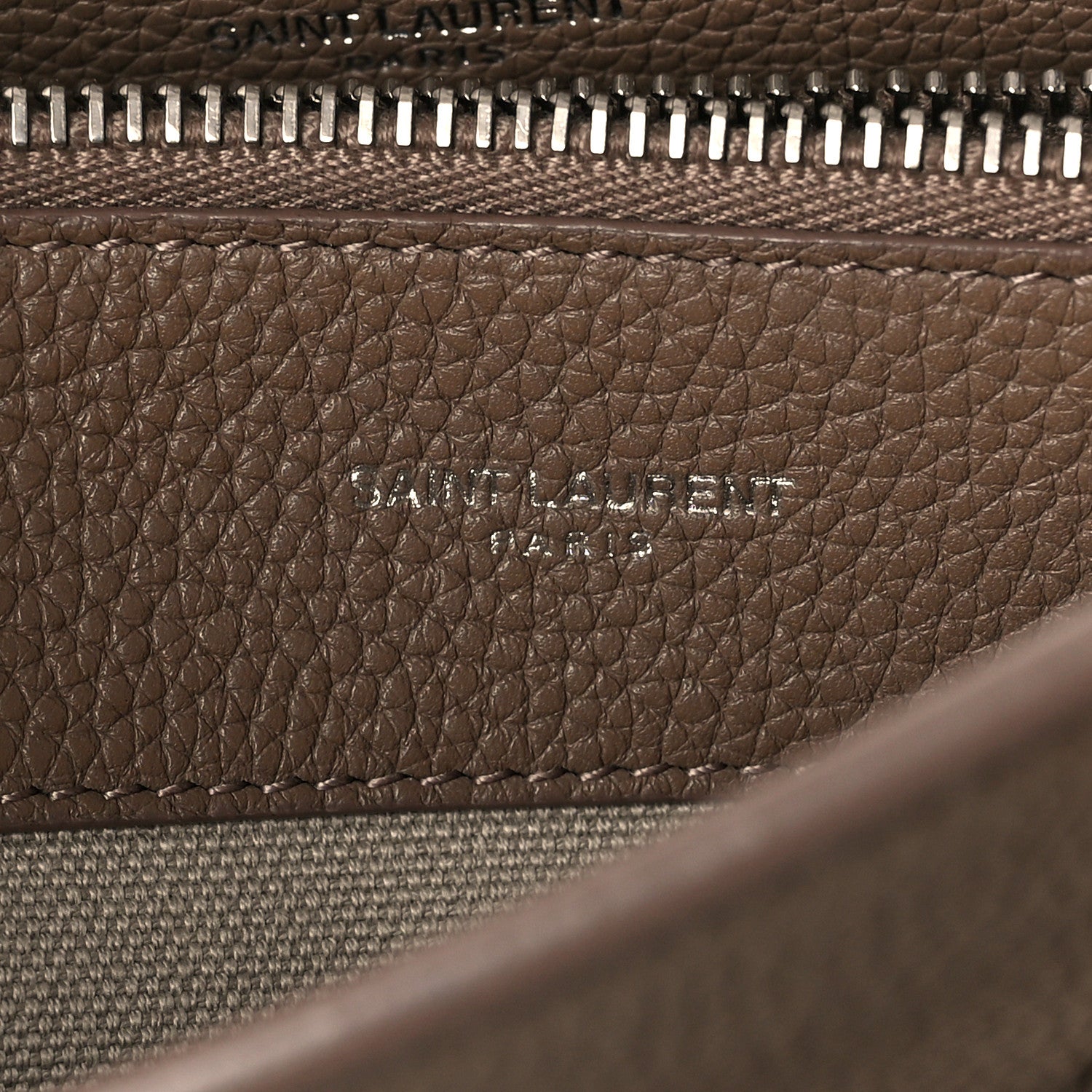 Saint Laurent Grained Calfskin Baby Sac De Jour Souple Taupe 7 of 12
