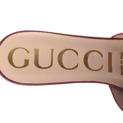 Gucci Malaga Kid Crystal Square G Madelyn Mules 37 Romantic Cerise 7 of 10