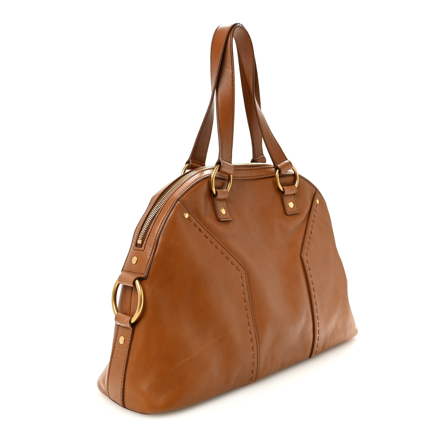 Saint Laurent Calfskin Oversized Muse Brown 3 of 10