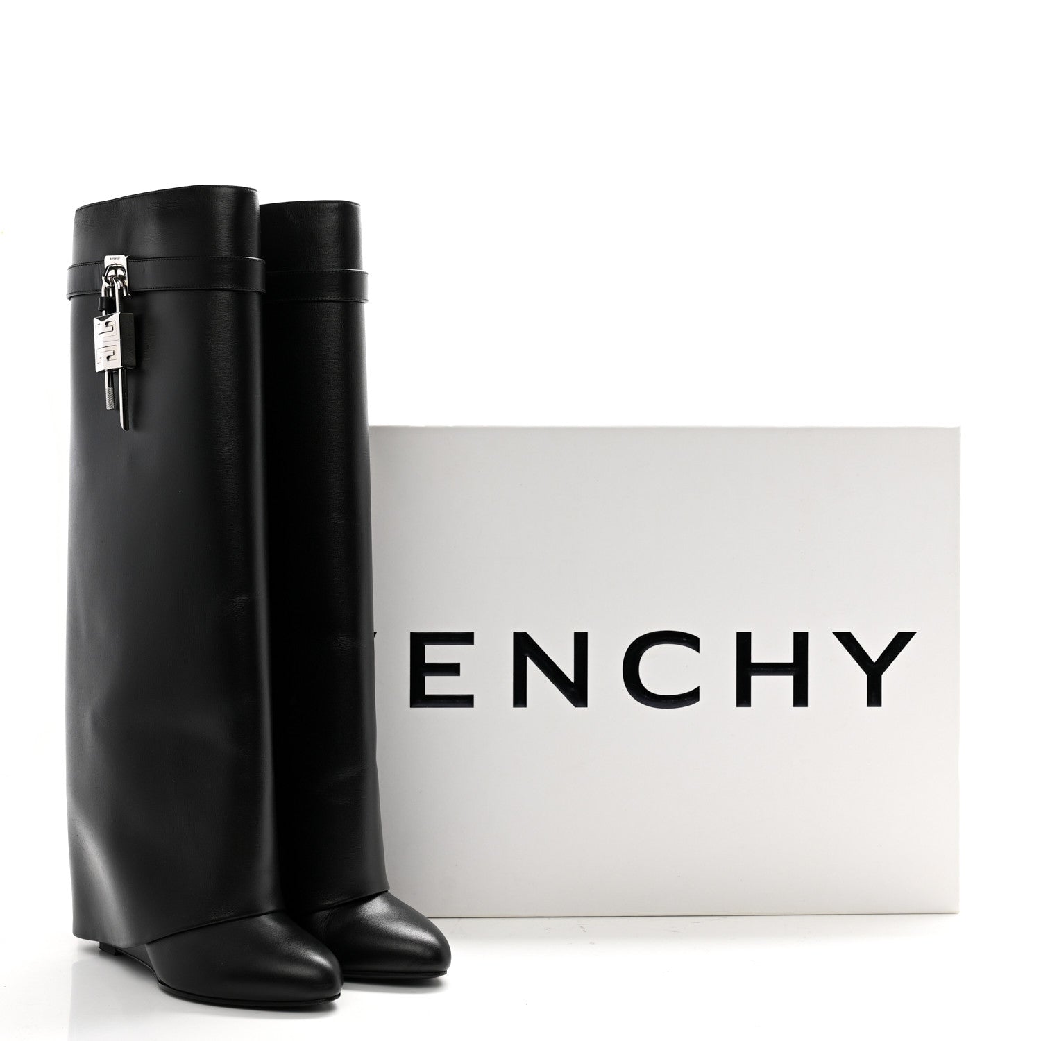 Givenchy Calfskin Shark Lock Pant Boots 39 Black 10 of 10
