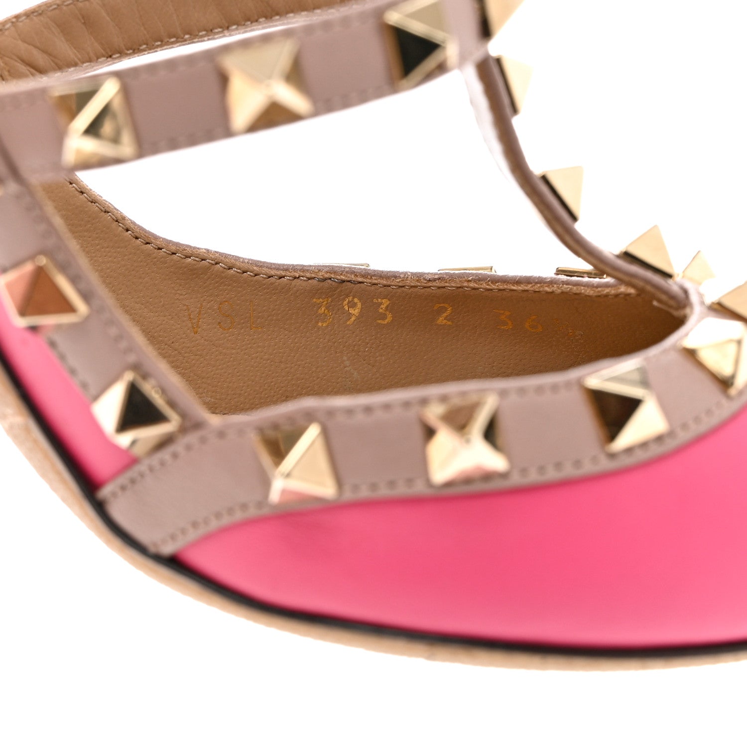 Valentino Garavani VALENTINO GARAVANI Calfskin Nappa Rockstud Ankle Strap 36.5 Deep Fuxia Poudre 6 of 8