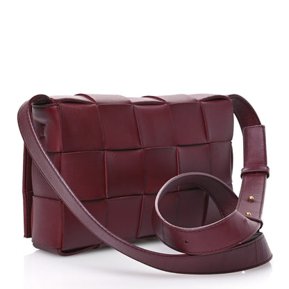 Bottega Veneta Lambskin Maxi Intrecciato Cassette Crossbody Bag Bordeaux 3 of 10