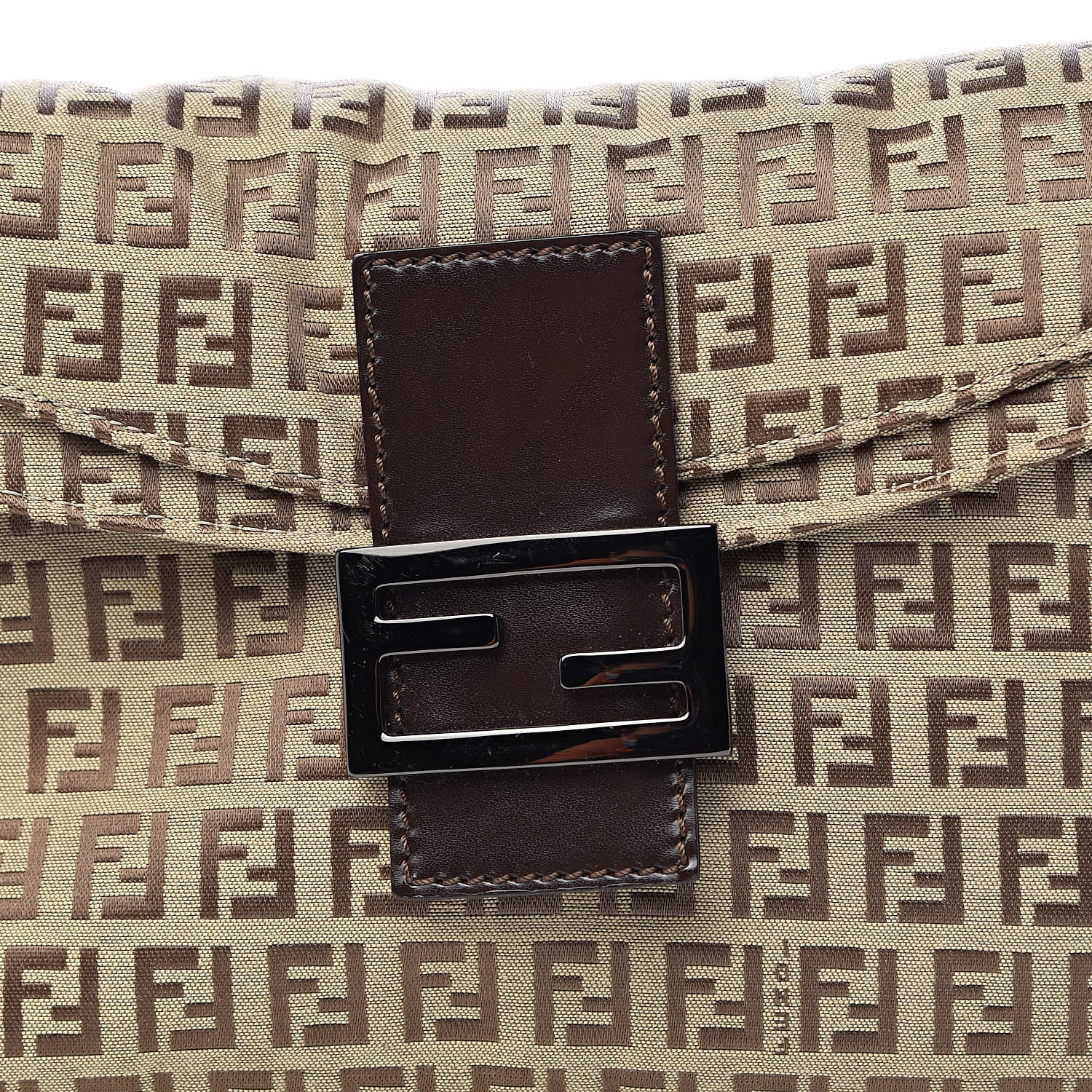 Fendi Zucchino Baguette Dark Brown 10 of 10
