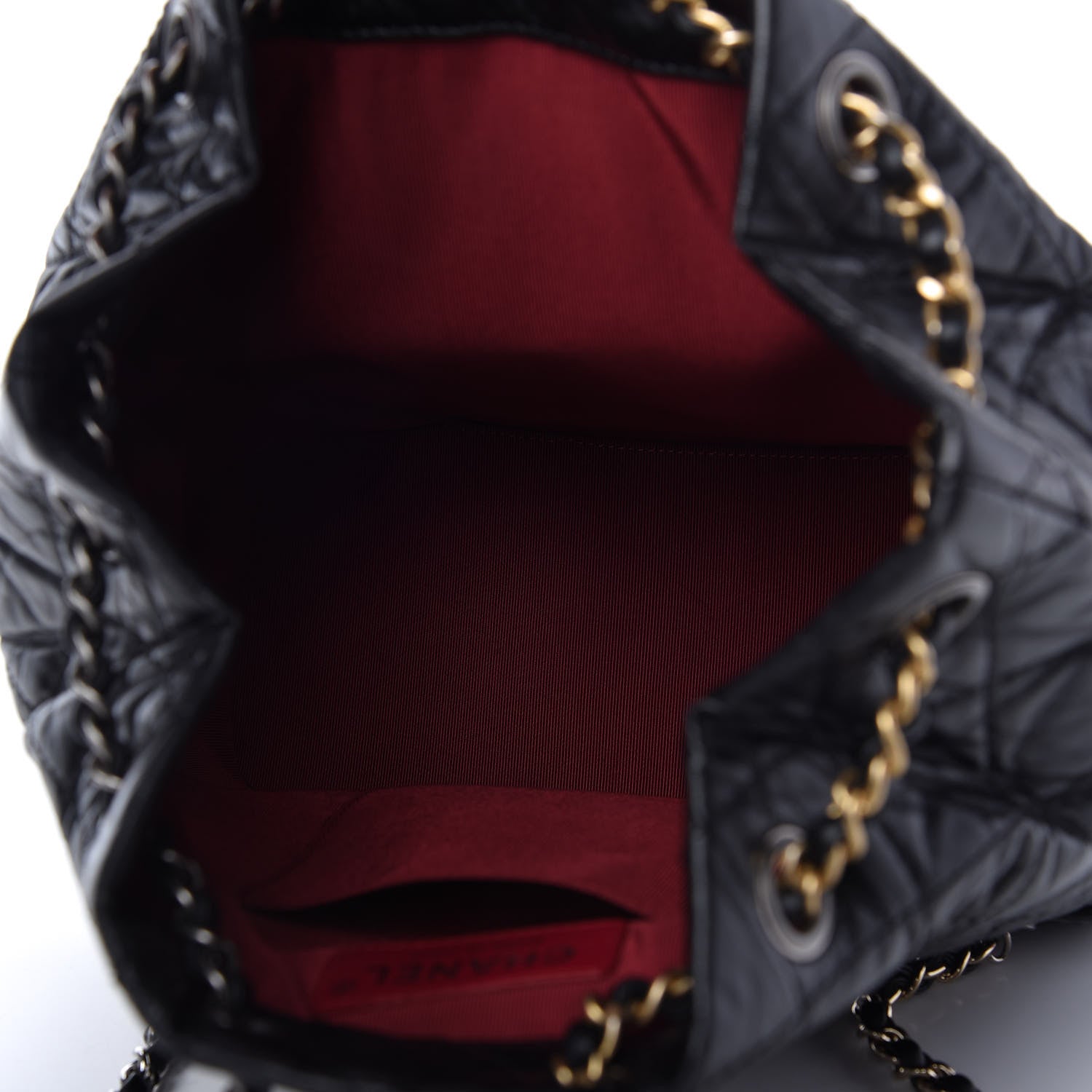 Chanel Aged Calfskin Quilted Small Gabrielle Backpack Black 5 of 10