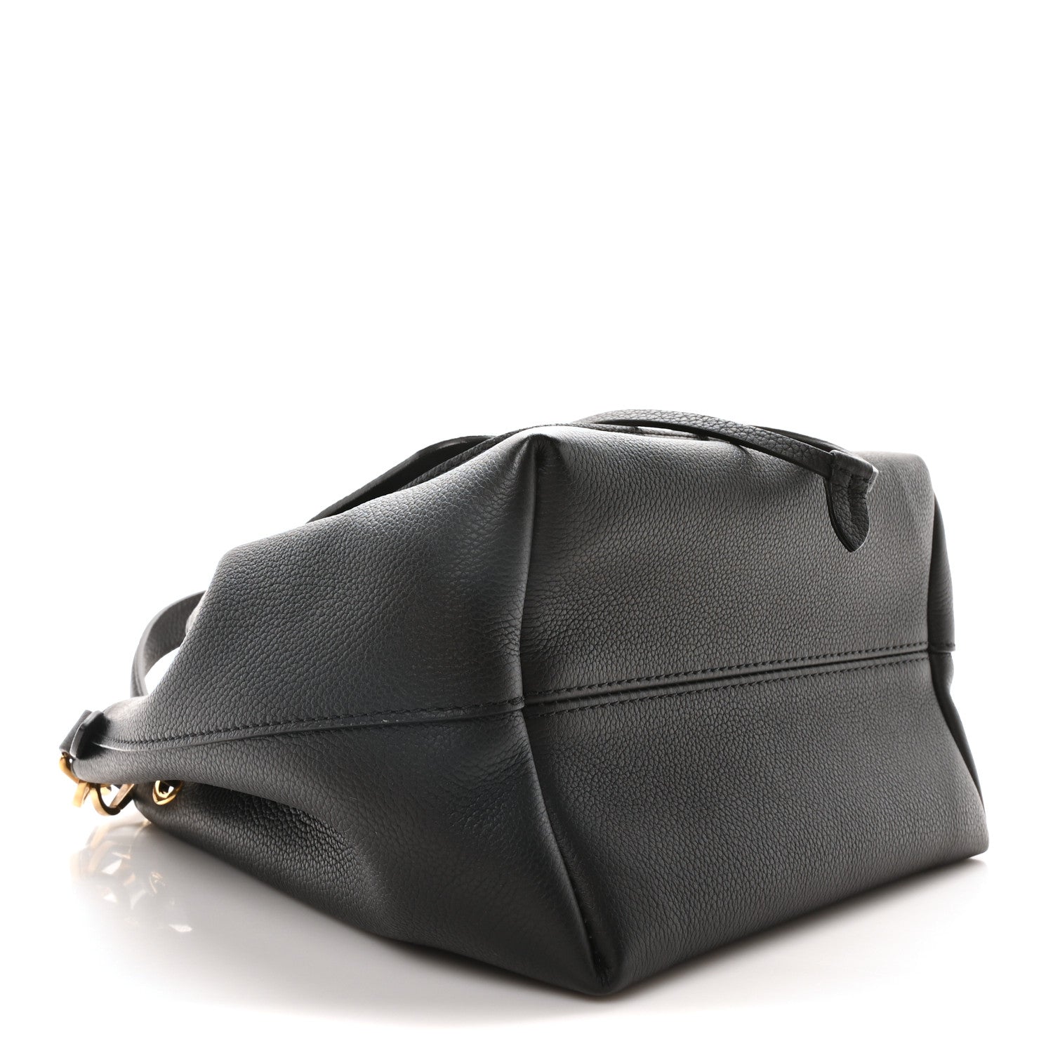 Louis Vuitton Calfskin Lockme Bucket MM Black 4 of 10