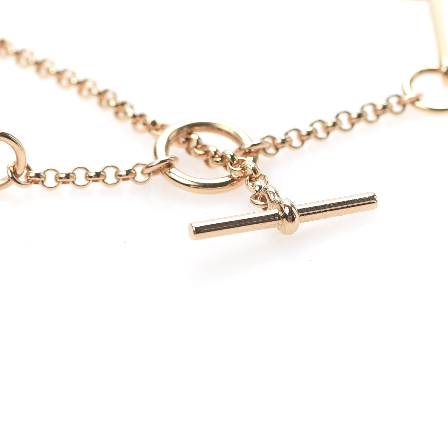 Hermes 18K Rose Gold Diamond Gambade Bracelet SH 4 of 8