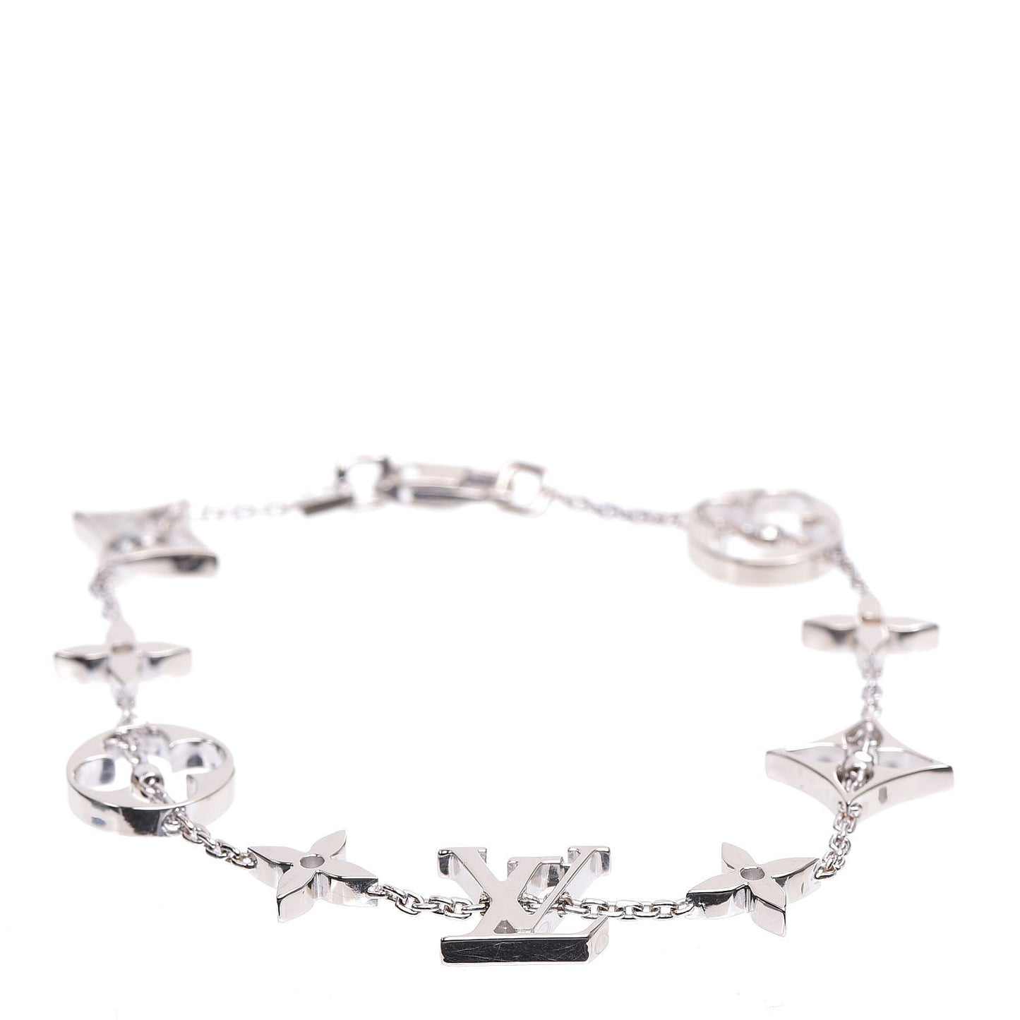 18K White Gold Monogram Bracelet