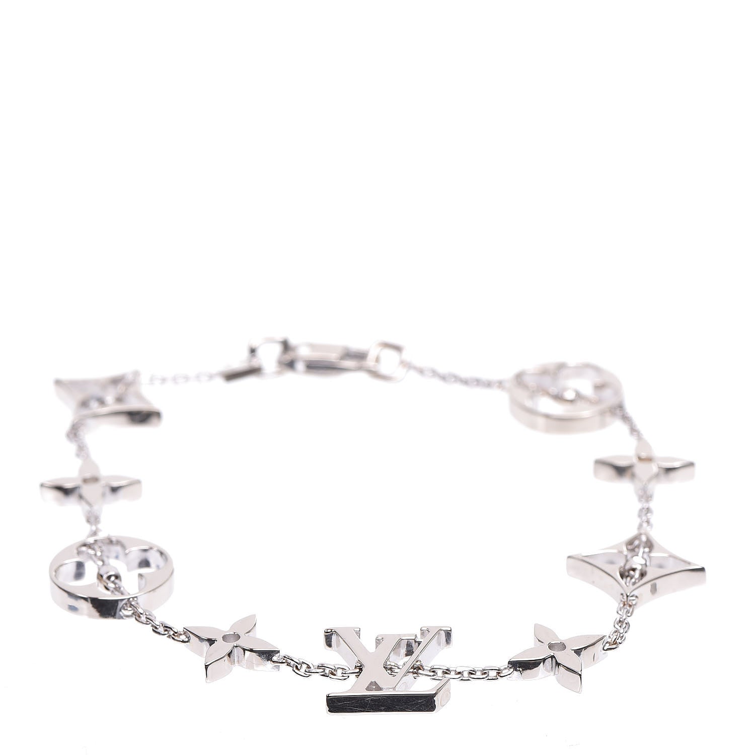Louis Vuitton 18K White Gold Monogram Bracelet 1 of 6