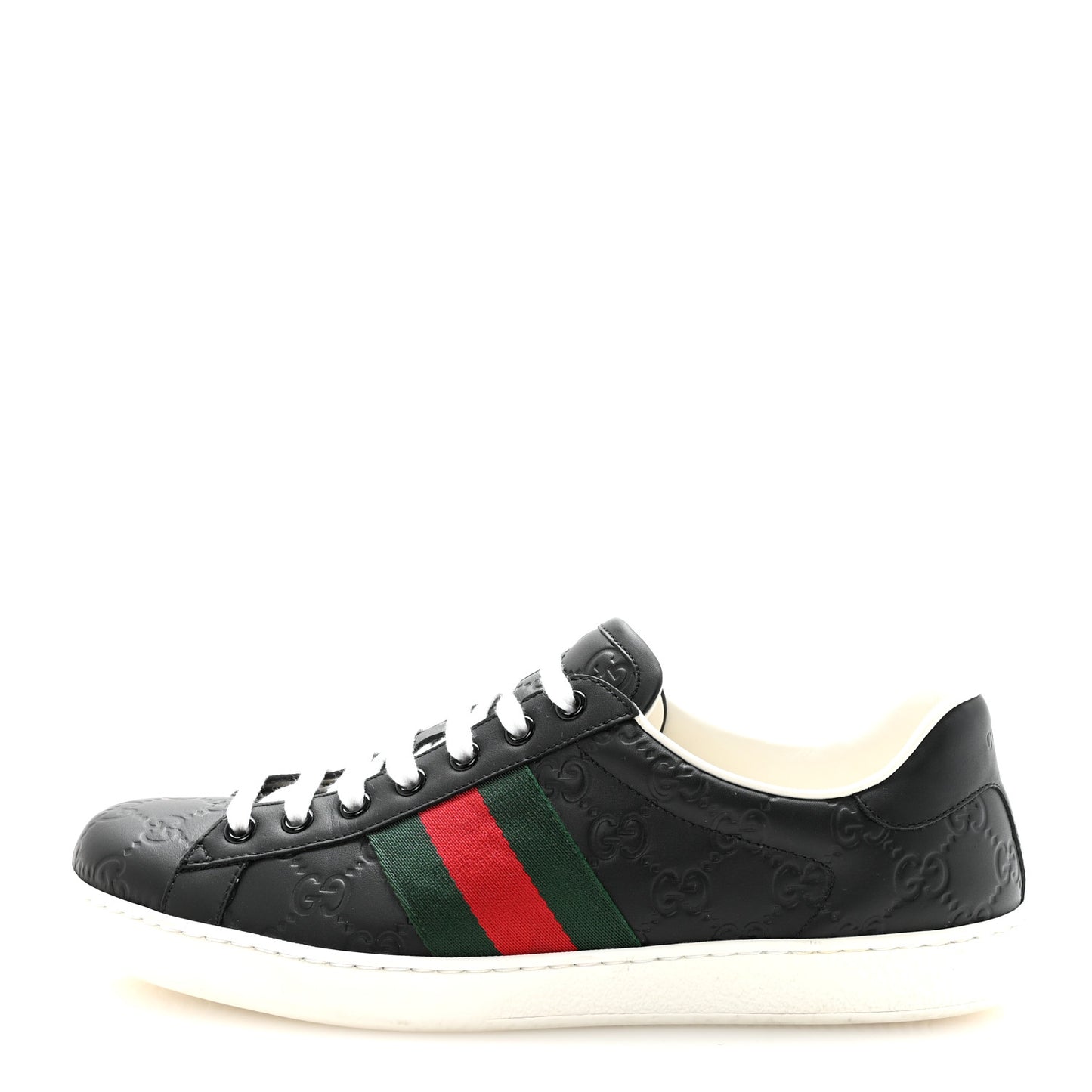 Guccissima Signature Web Mens Ace Sneakers 8.5 Black