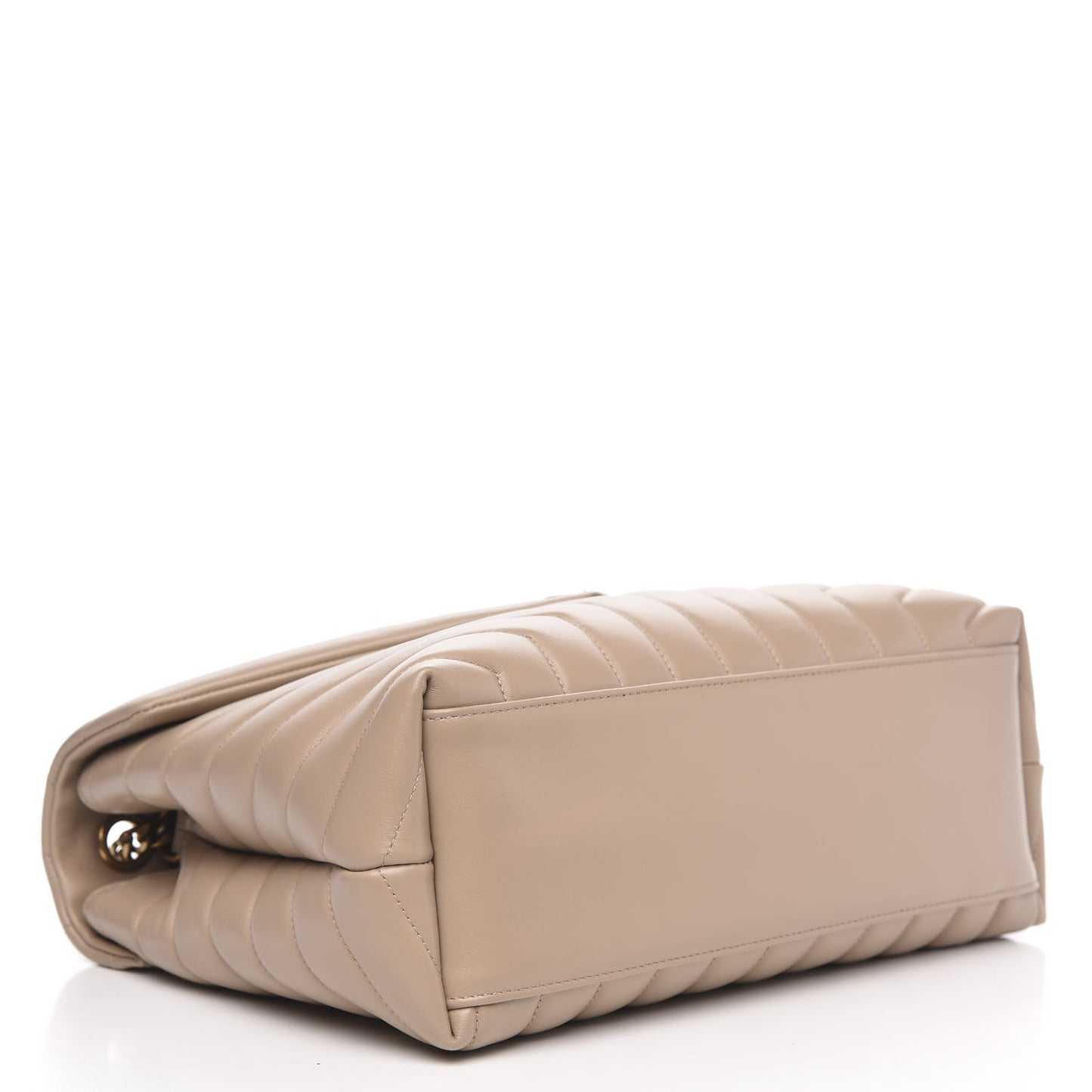 Calfskin Y Quilted Monogram Medium Loulou Chain Satchel Nude Powder