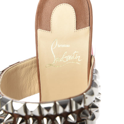 Christian Louboutin Calfskin Studded Tina Goes Mad 55 Slide Sandals 39.5 Cuoio 7 of 9