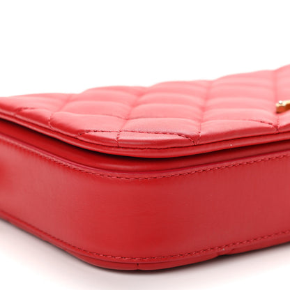 Chanel Calfskin Quilted Nailed CC Flap Bag Red 9 of 10