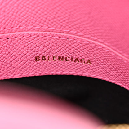 Balenciaga Signature Grained Calfskin Logo XXS Ville Top Handle Bag Rose Bubblegum Black 6 of 10