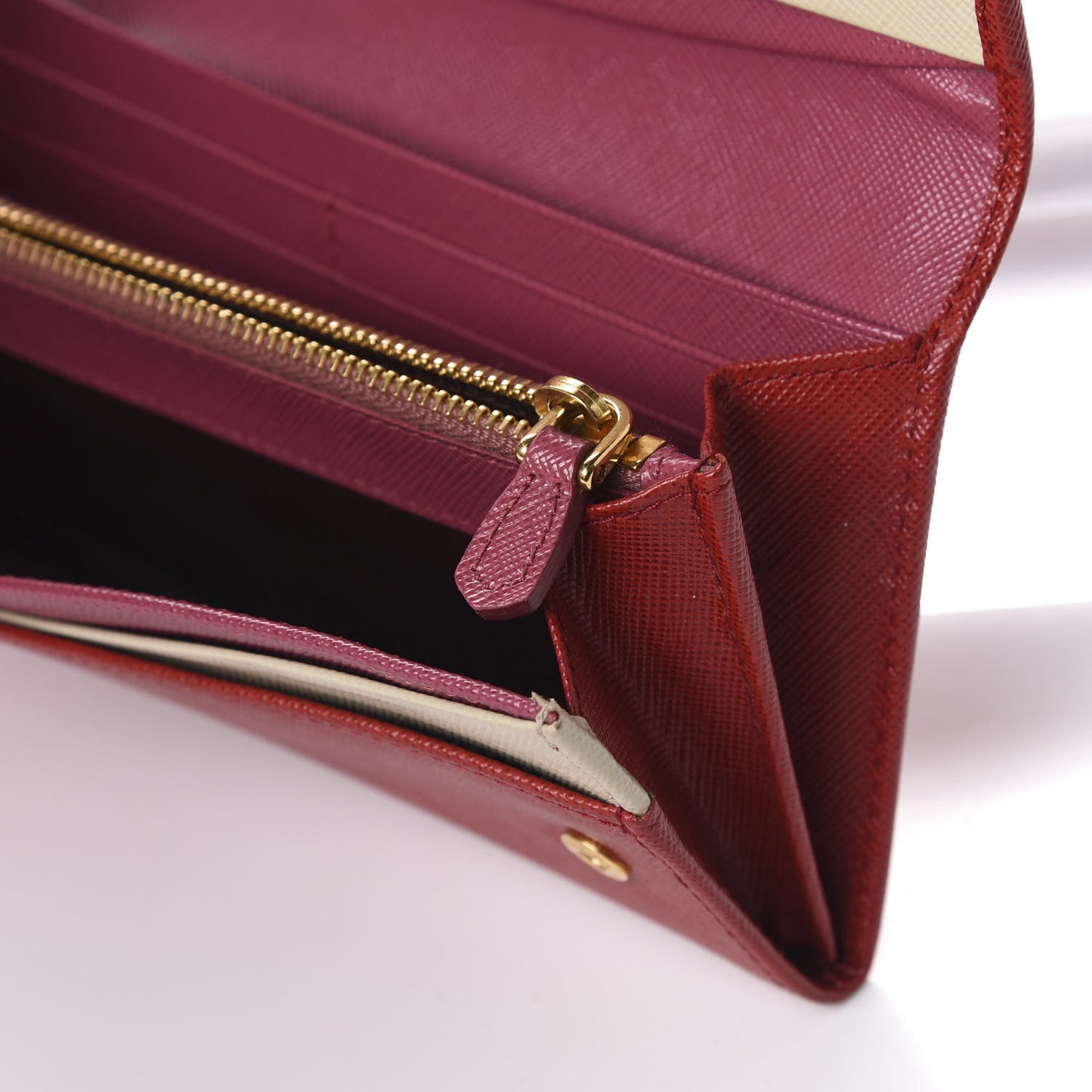 Saffiano Multicolor Continental Flap Wallet Fuoco Bruyere