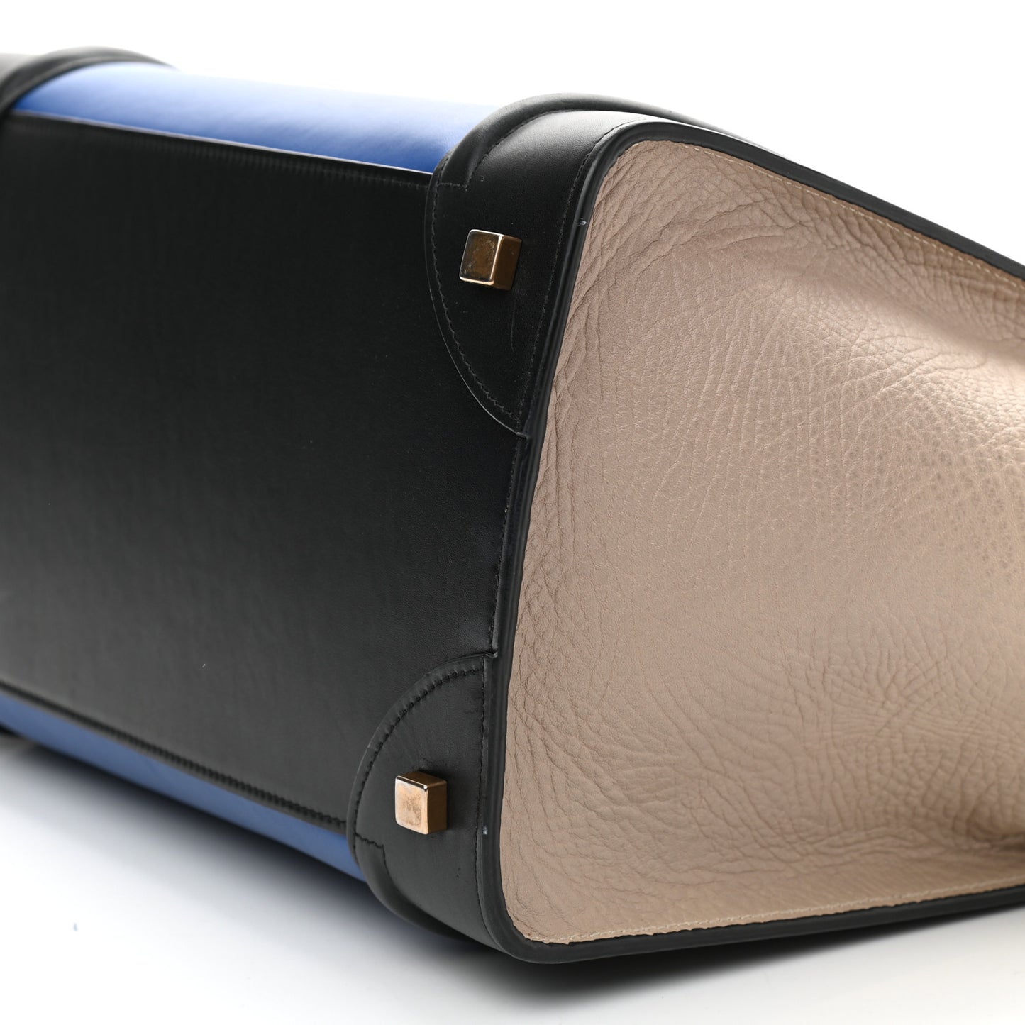 Elephant Calfskin Mini Tri-Color Luggage Indigo