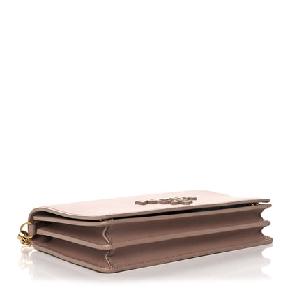 Prada Saffiano Lux Monocrome Chain Wallet Cipria 5 of 12