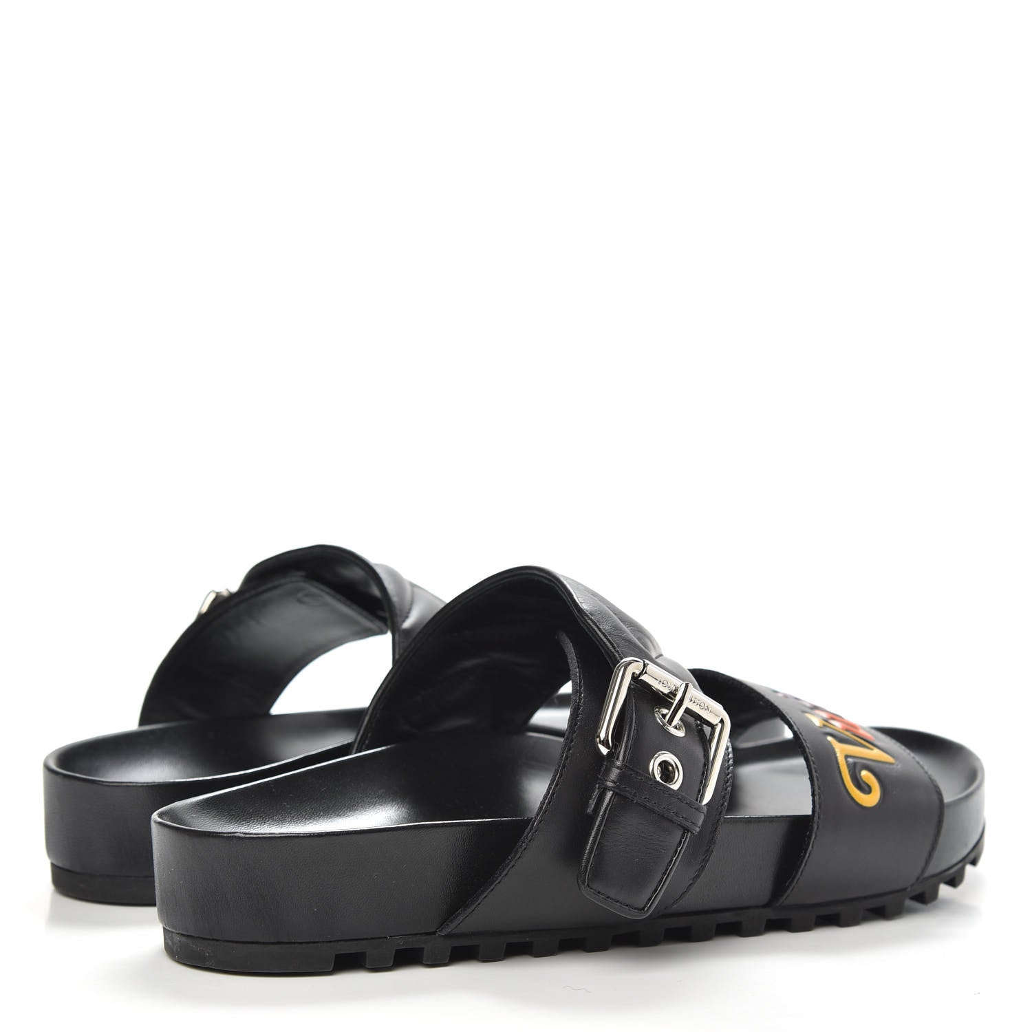 Louis Vuitton Calfskin New Wave Bom Dia Mule Sandals 37 Black 4 of 9