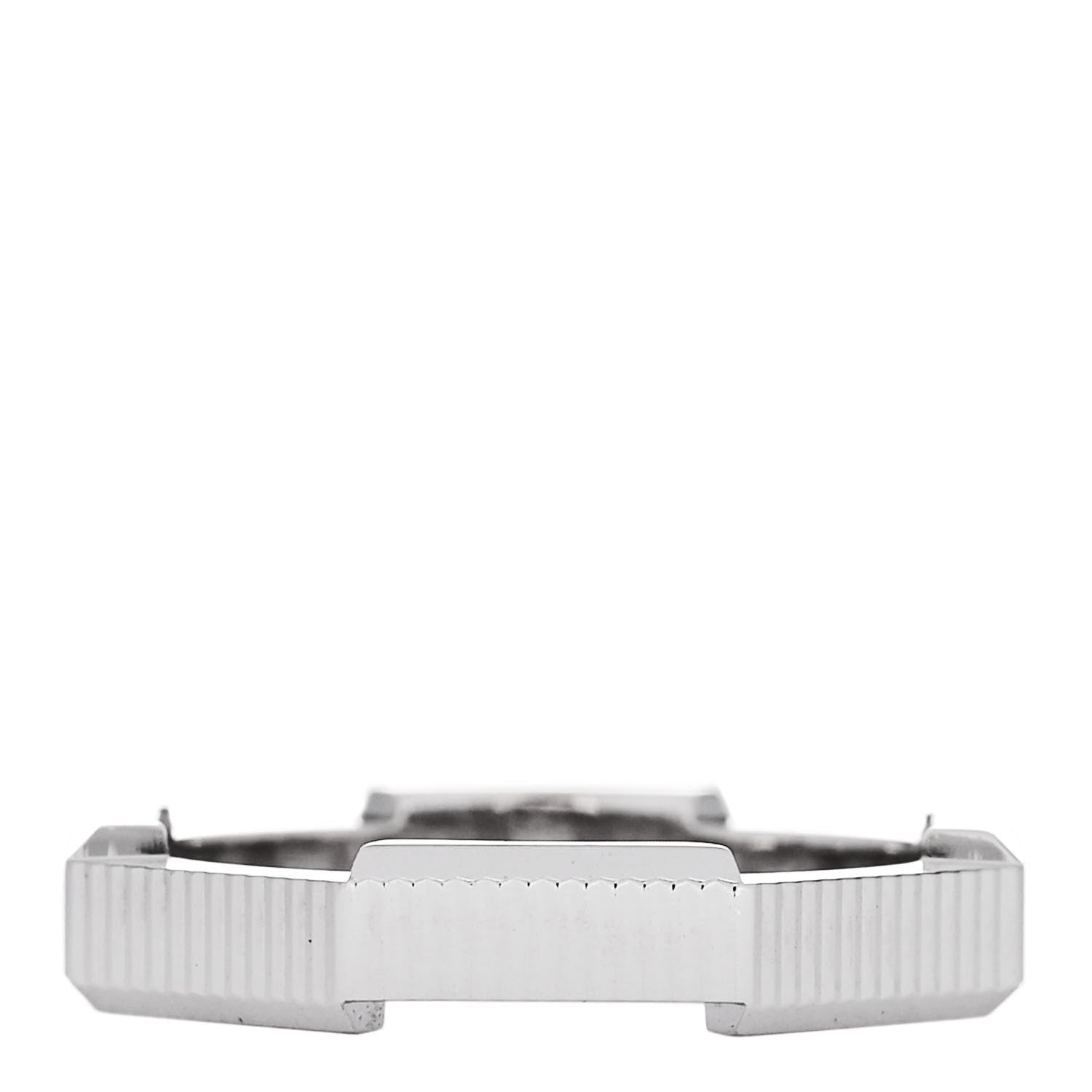 Gucci 18K White Gold 4mm Link To Love Striped Ring 53 6.25 3 of 5