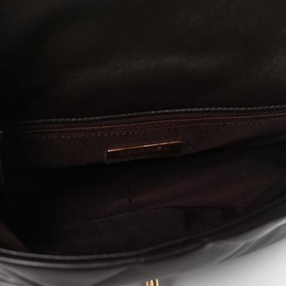 Chanel Lambskin Quilted Medium Chanel 19 Flap Dark Brown 6 of 10