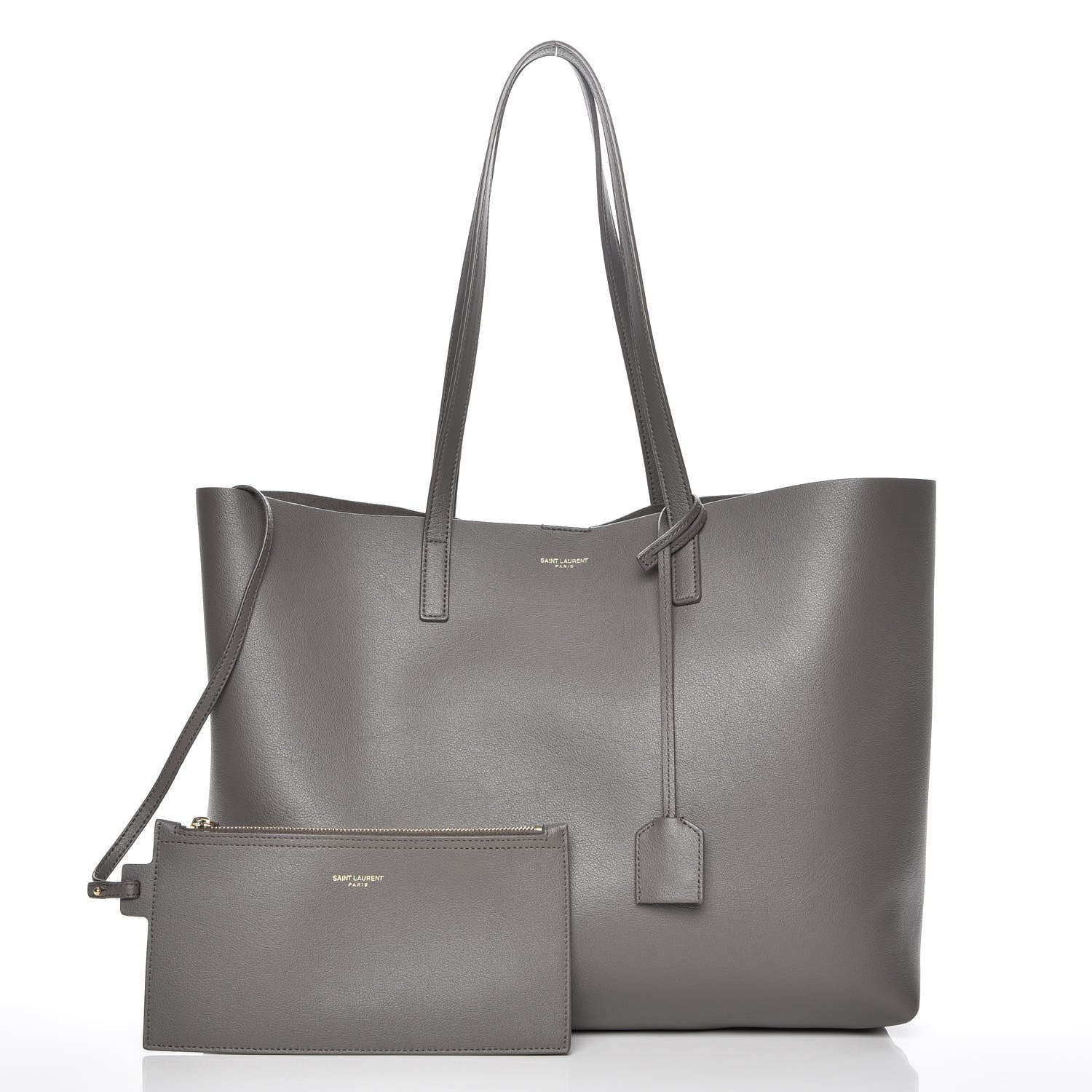 Saint Laurent Calfskin Large Shopping Tote Earth 3 of 8