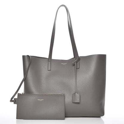 Saint Laurent Calfskin Large Shopping Tote Earth 3 of 8